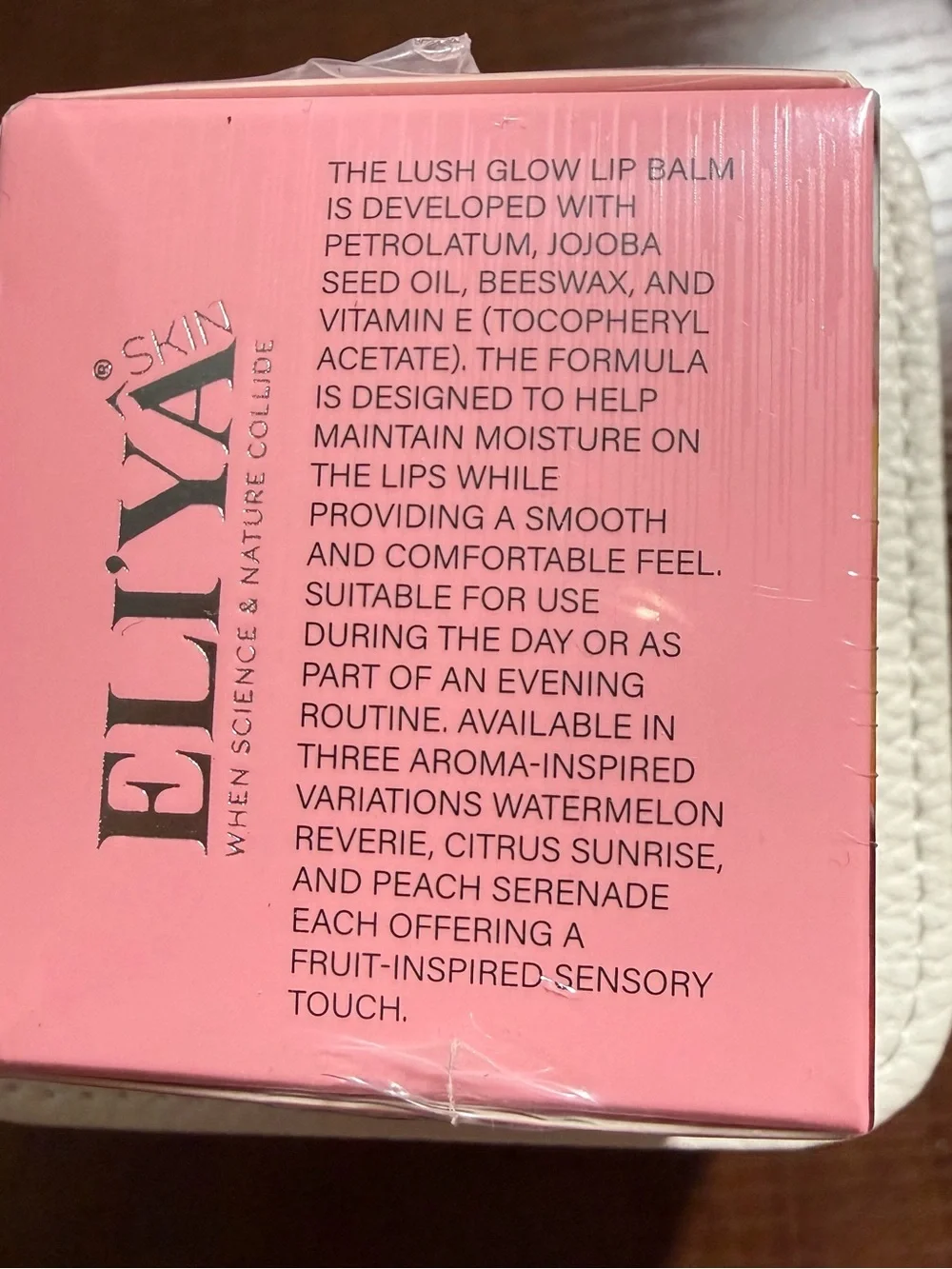 Eli’ya Skin Peach Serenade Lush Glow Lip Balm - Baby Pink * NIB